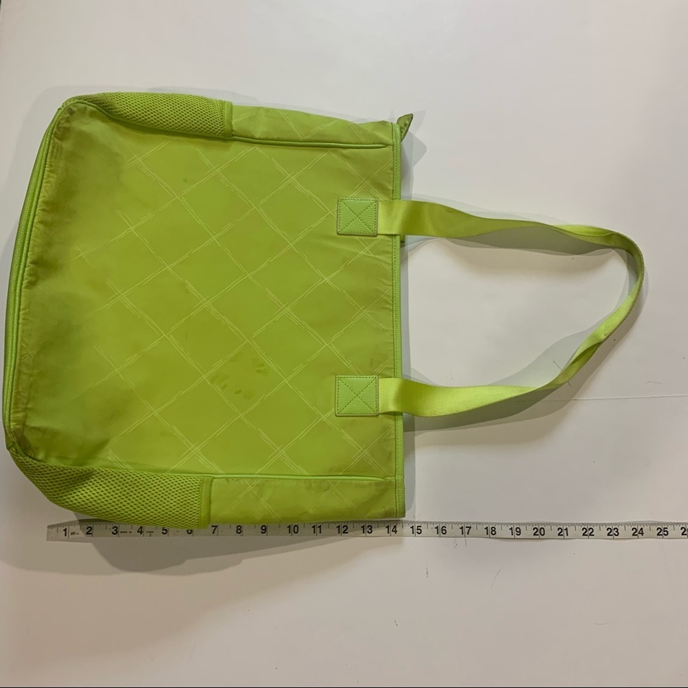 Vera Bradley Travel Shoulder Crossbody Laptop Bag Zipper Closure Green - Picture 4 of 10